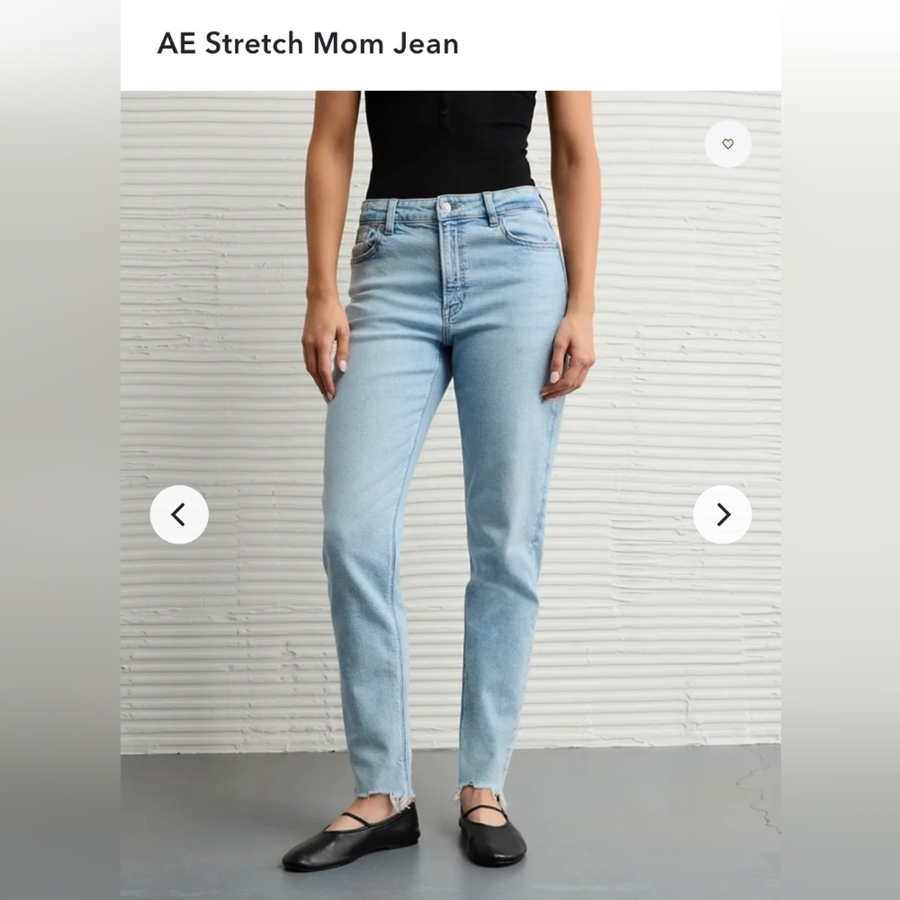 American Eagle Light Blue High-Rise Mom Jeans